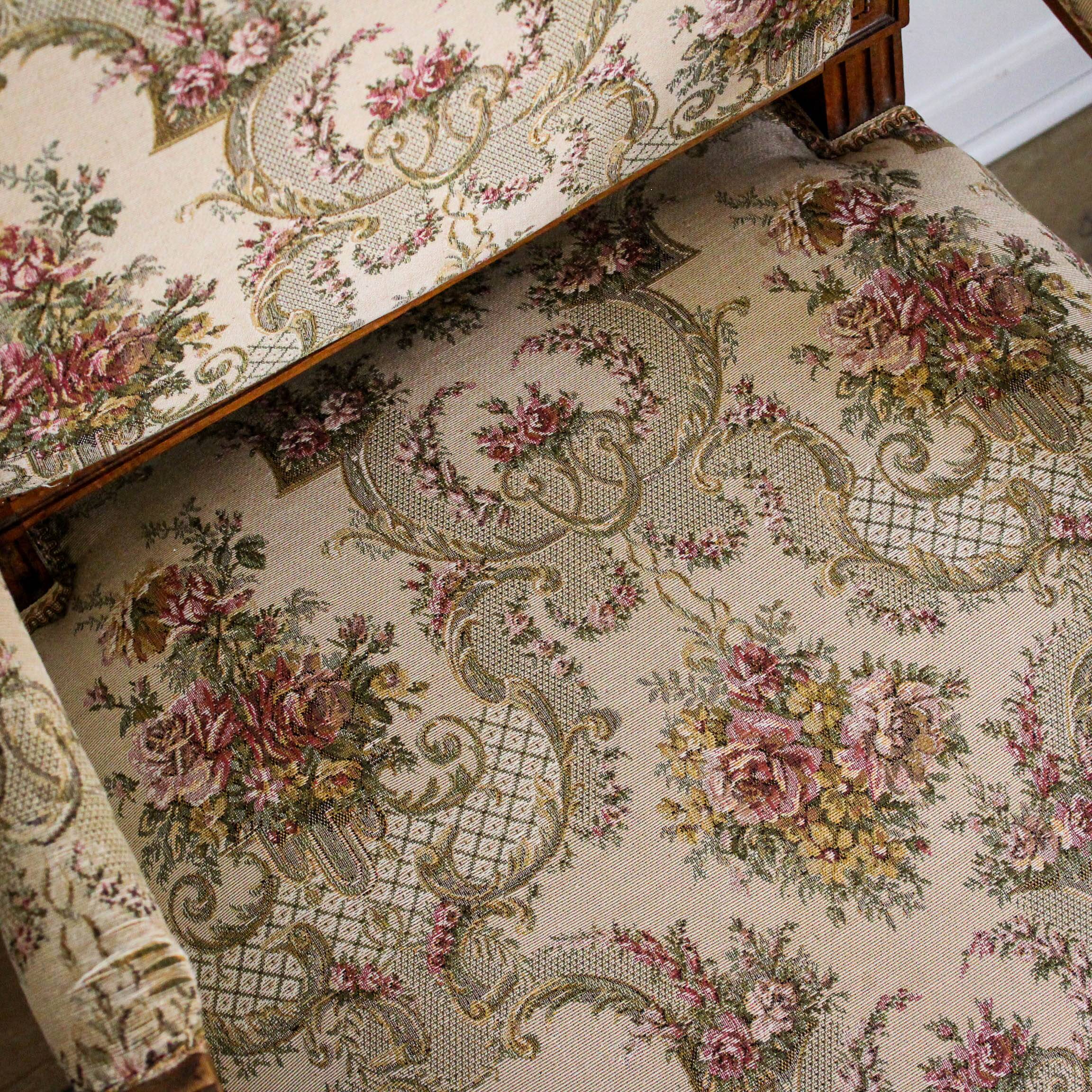 Louis XVI style carved armchair