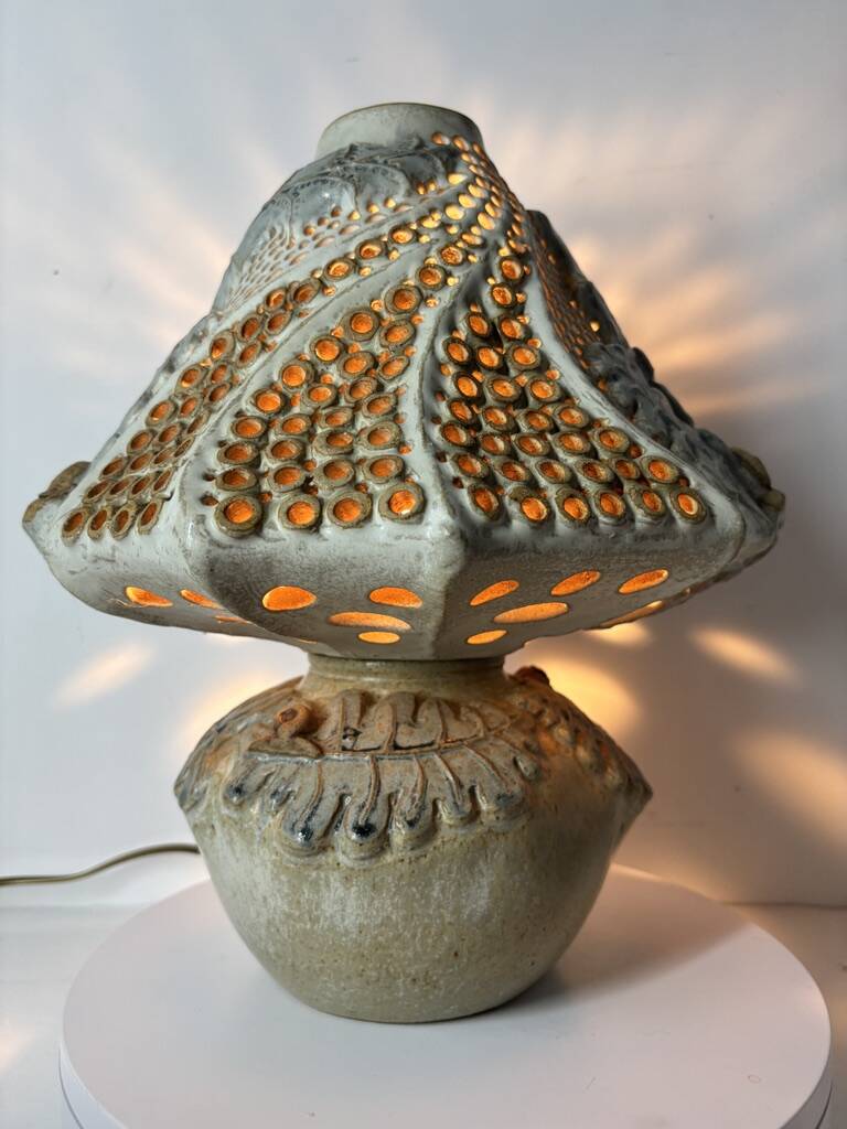 Bernard Rooke 1970 Vintage Ceramic Snail Lamp England