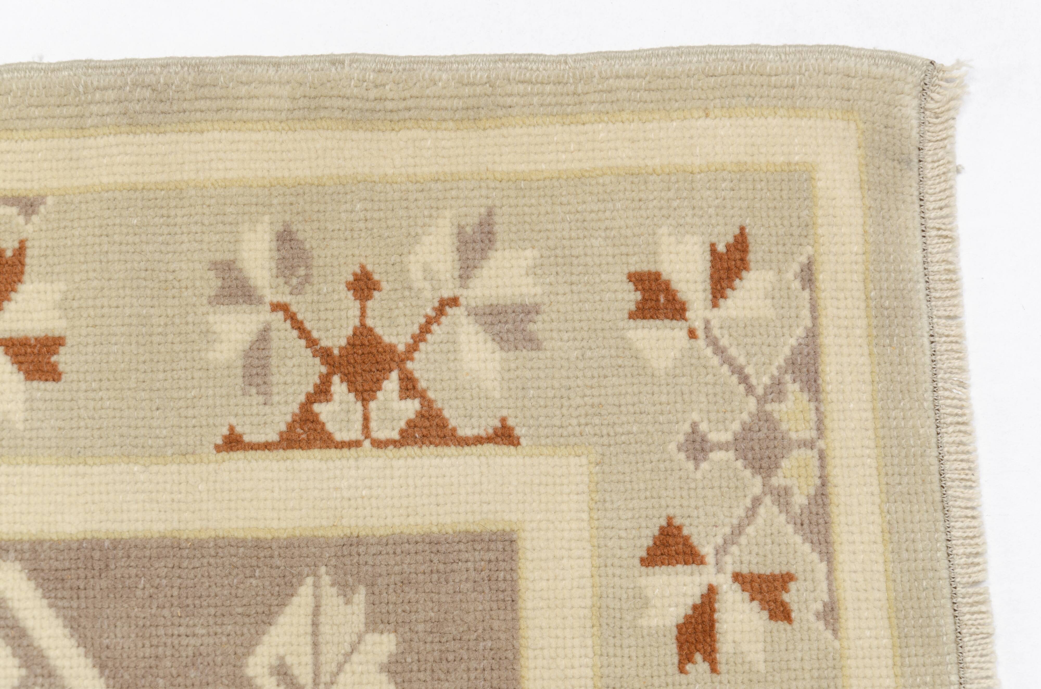 Oushak Handknotted Wool Carpet