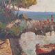 Oil painting the golden island Esterel