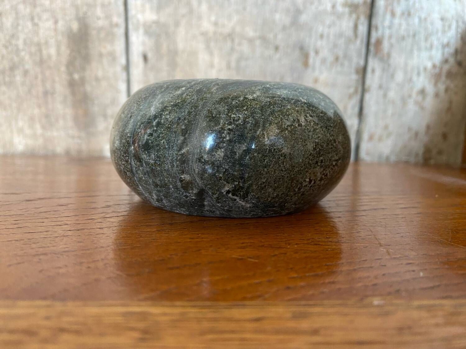 Antique Polished Marble Votive Candle Holder Round Circa 1980 Vintage