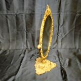 Old brass mirror