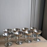 8 metal ice cream cups