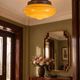 Antique Glass Ceiling Light, 100 Year Old Hand Blown Art Deco Sconce