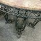 wrought iron and marble coffee table