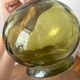 Vintage green glass soliflore vase 70s
