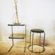 Metal and skai stool