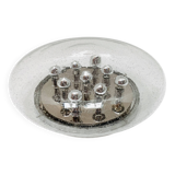 Large Bubble Glass Mushroom Flush Lamp