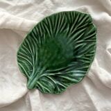 Small empty pocket dish in vintage slip leaf