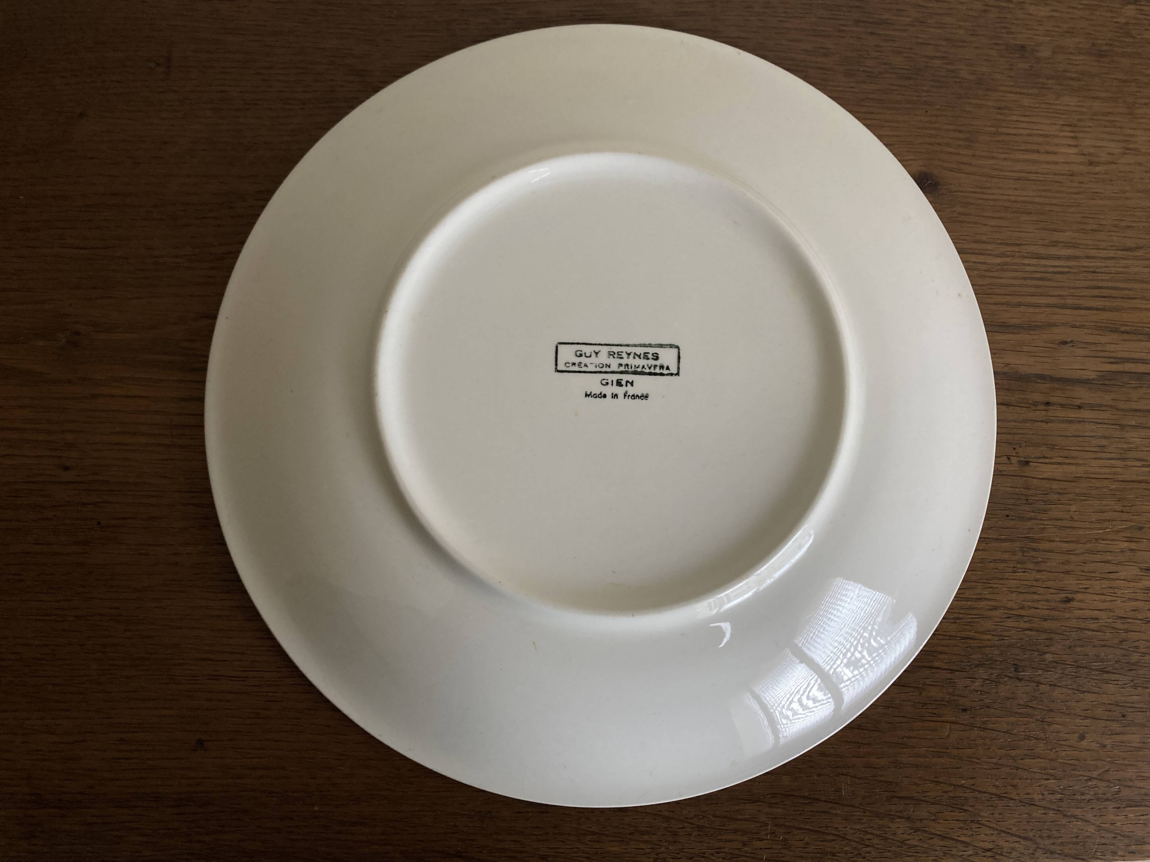 Gien centerpiece for Primavera Le Printemps 1960 Riviera marine anchor