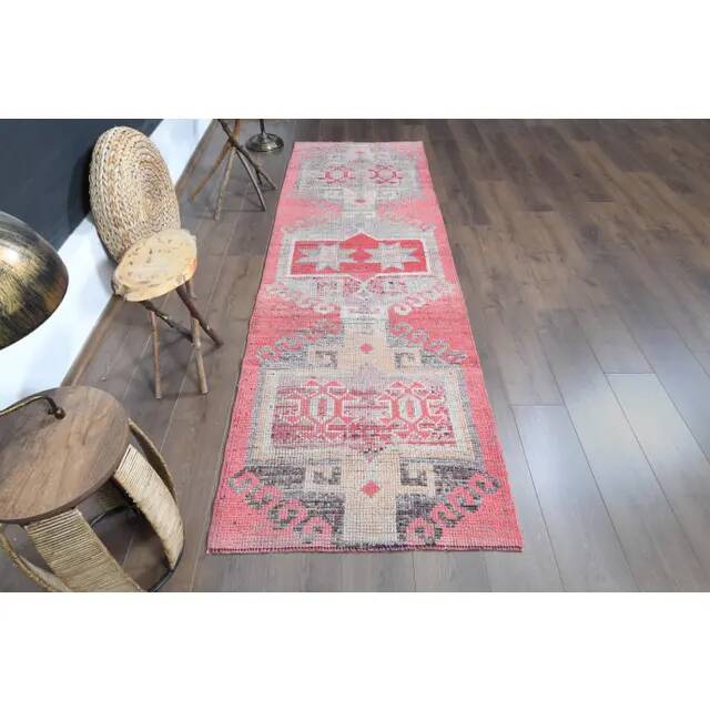 Turkish Vintage Handmade Runner, Kitchen, Stair Runner 88x282