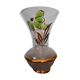Old glass vase with gilding and Art Deco painted flowers