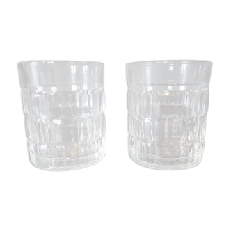 2 mini vintage whiskey glass