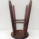 Vintage four-legged stool made of solid wood from the 1970s/80s.
