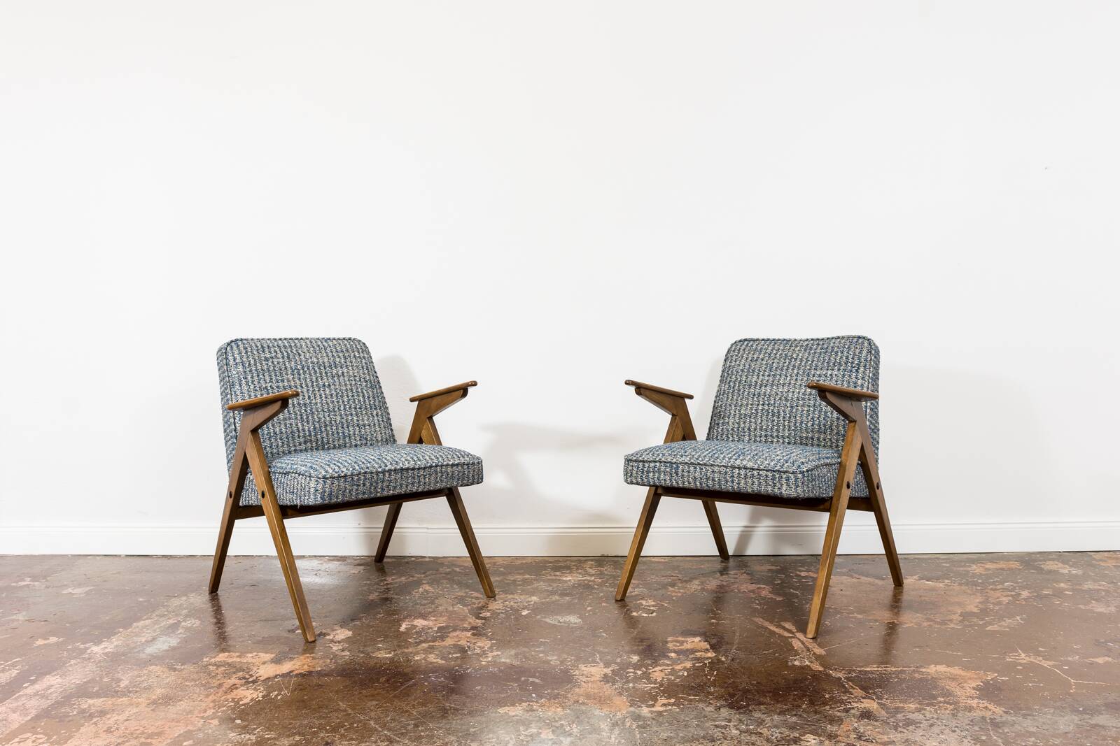 Customizable Pair Of Restored Mid Century "Bunny" Armchairs, 1970's
