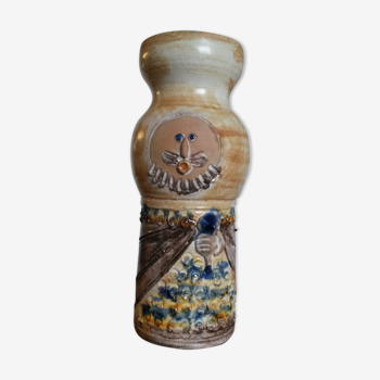 Vase en céramique vintage 1970