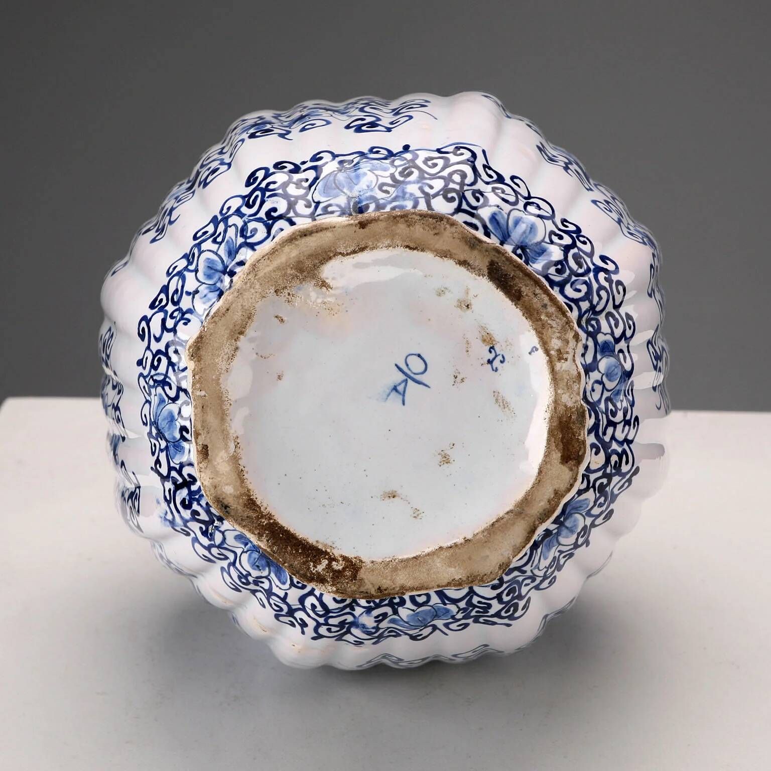 Antique faience vase Aprey, France, 19th century