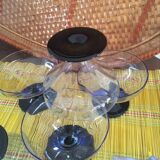 Five vintage cuts with blue glass