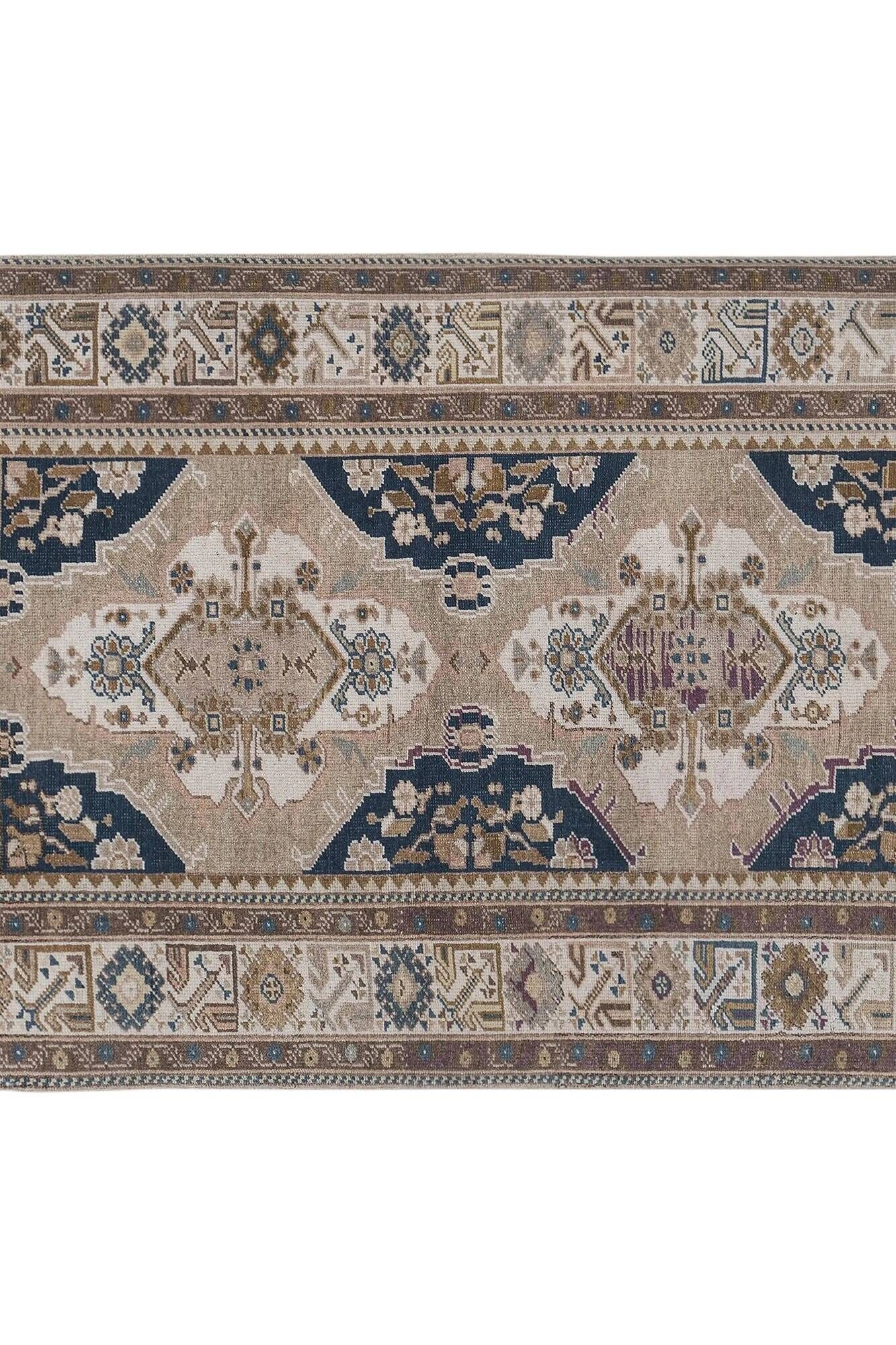 Tapis Oushak turc vintage 91x156 cm