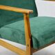 Vintage green velvet lounge chair, 1970s