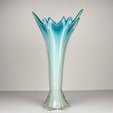 Vintage Murano Vase Grand Blue-Green, Italy, 1970s