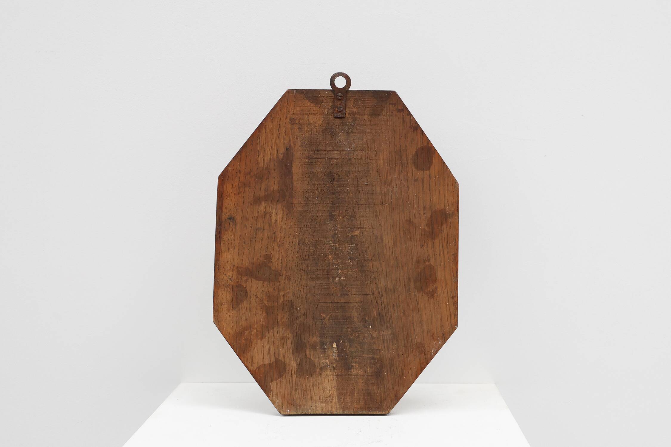 Art Deco Wall-Mounted Coat rack with Geometric Marquetry, France ca. 1930