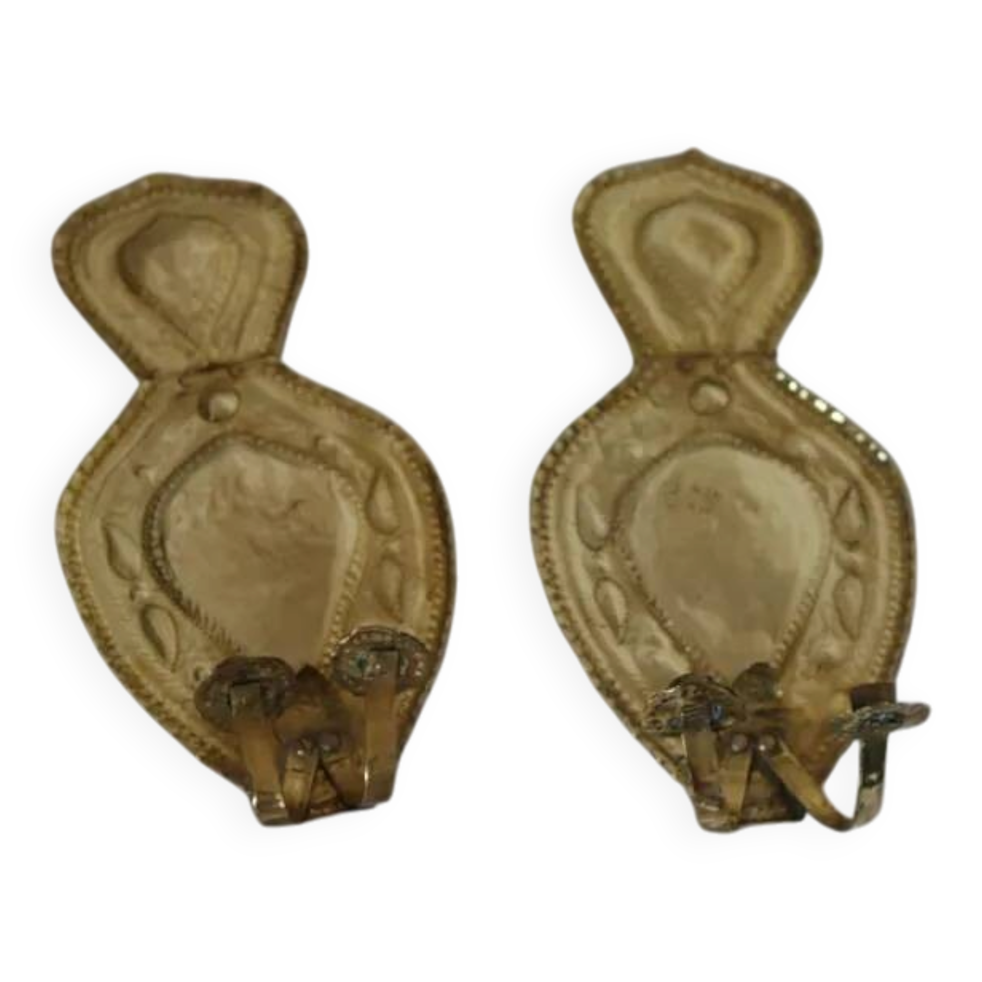 Baroque Style Mid-Century Brass Swedish Sconces