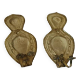 Appliques suédoises en laiton de style baroque du milieu du siècle