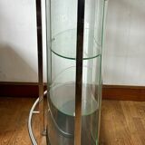 Rounded bar in tempered glass 1980