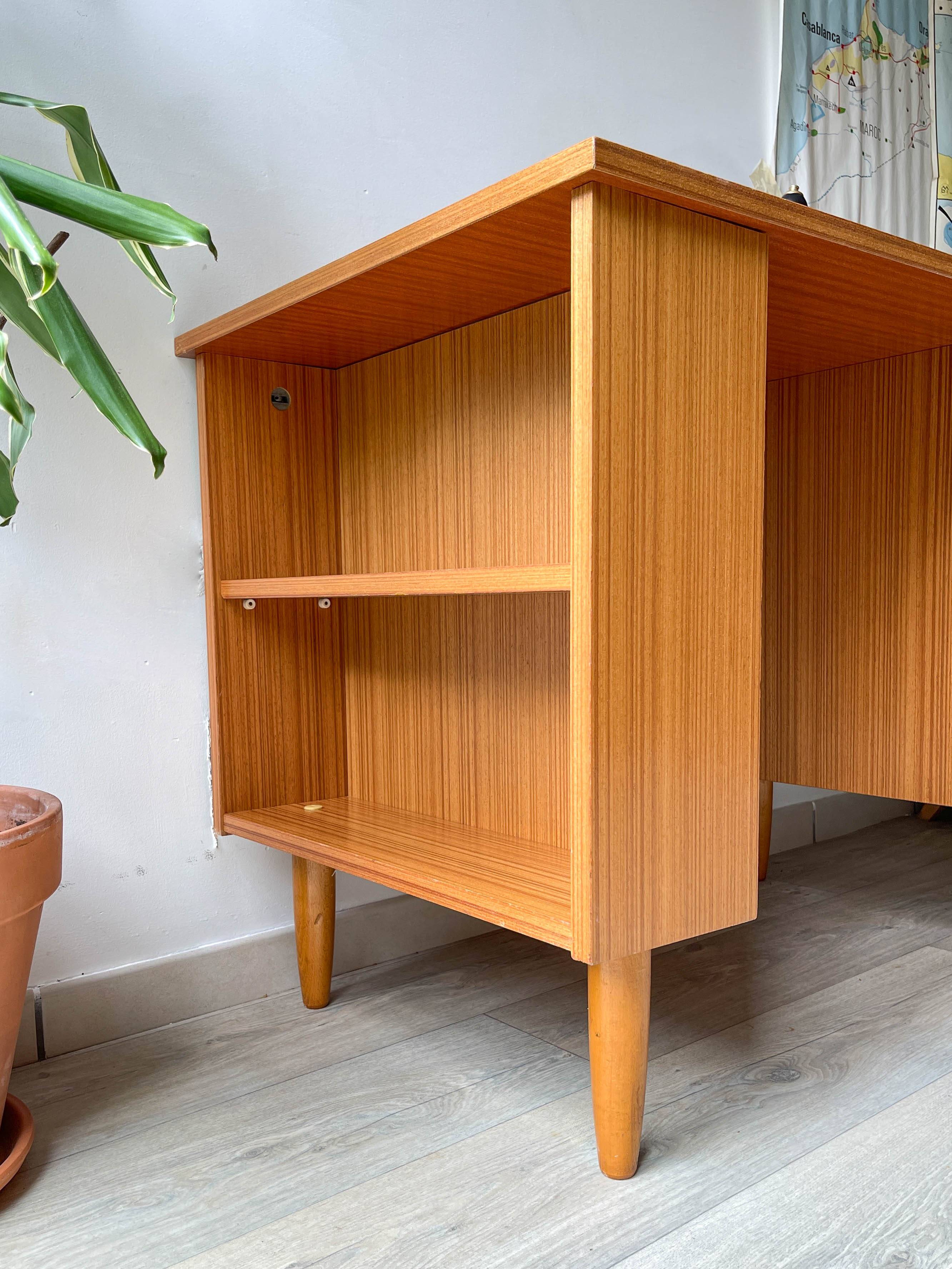 Vintage Scandinavian Formica Desk with 3 Drawers from the 70s