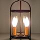Patinated brass cage lantern, Louis XVI style, 70, France