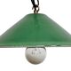 Industrial British Green Enamel Factory Pendant Lamp, 1950s