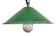 Industrial British Green Enamel Factory Pendant Lamp, 1950s