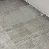 Set of 3 nesting tables in plexiglass.