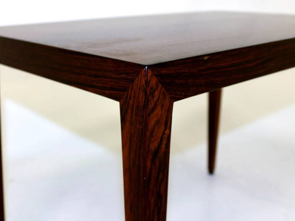 Side table in rosewood by Severin Hansen for Haslev, Denmark, 1960.