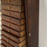 19th century mahogany and veneer cardboard or notary cabinet