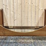 19th century Empire sleigh bed in cherry wood - Bedding: 1m82x98cm