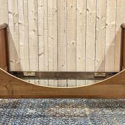 19th century Empire sleigh bed in cherry wood - Bedding: 1m82x98cm