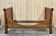19th century Empire sleigh bed in cherry wood - Bedding: 1m82x98cm