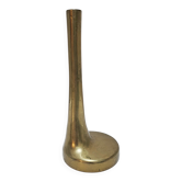 Asymmetrical brutalist vase in bronze by Heinz Goll