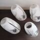 Lot 4 lampshades tulips vintage bevelled glass