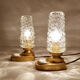 Pair of vintage table lamps, bubble glass, 70s