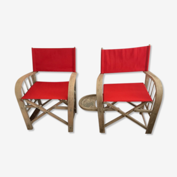 Paire de fauteuils pliants