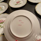 Service of 12 hand-painted plates