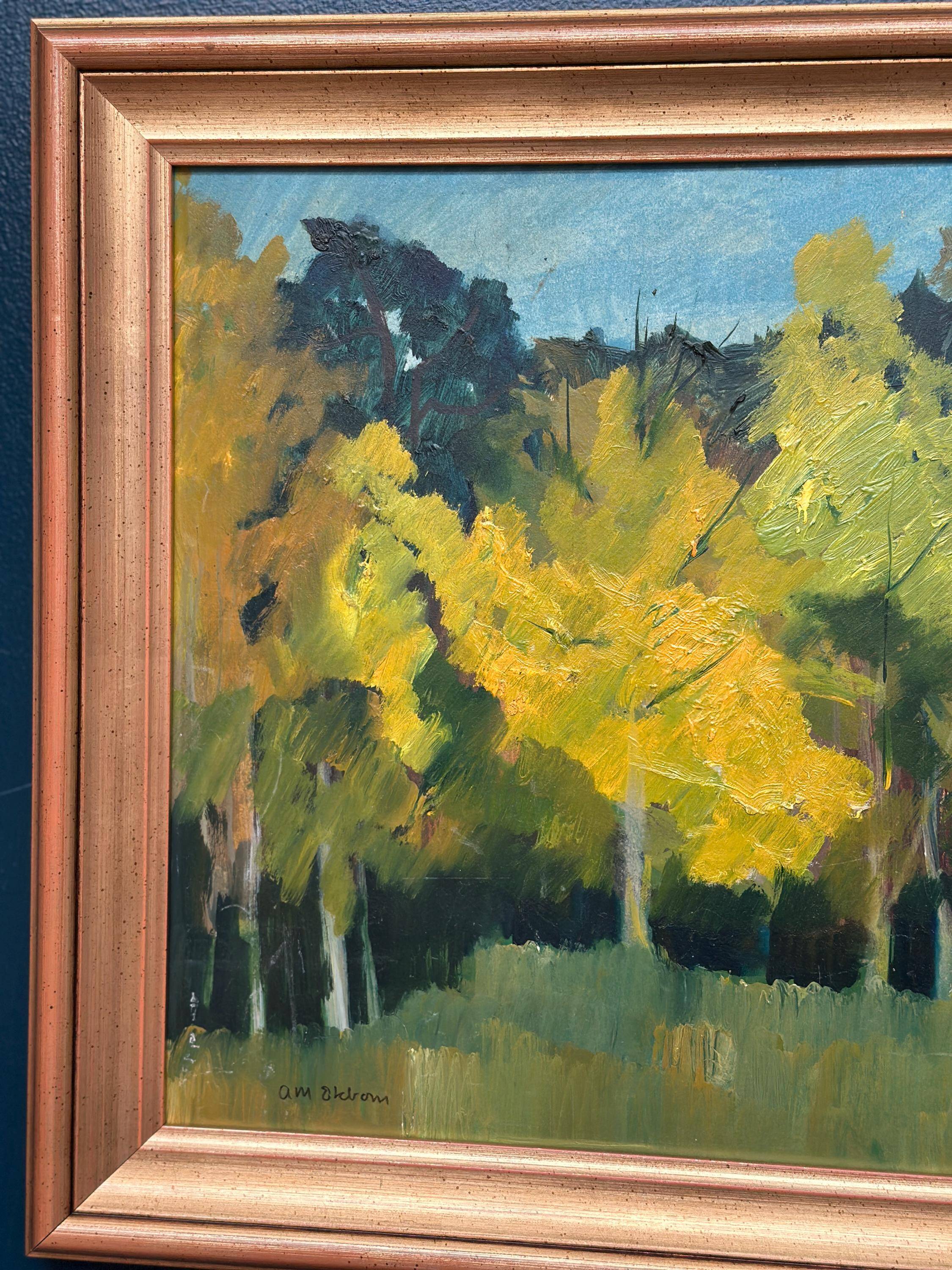 Swedish Oil on Panel – “Höst” by Ann‑Marie Ekbom Wikström