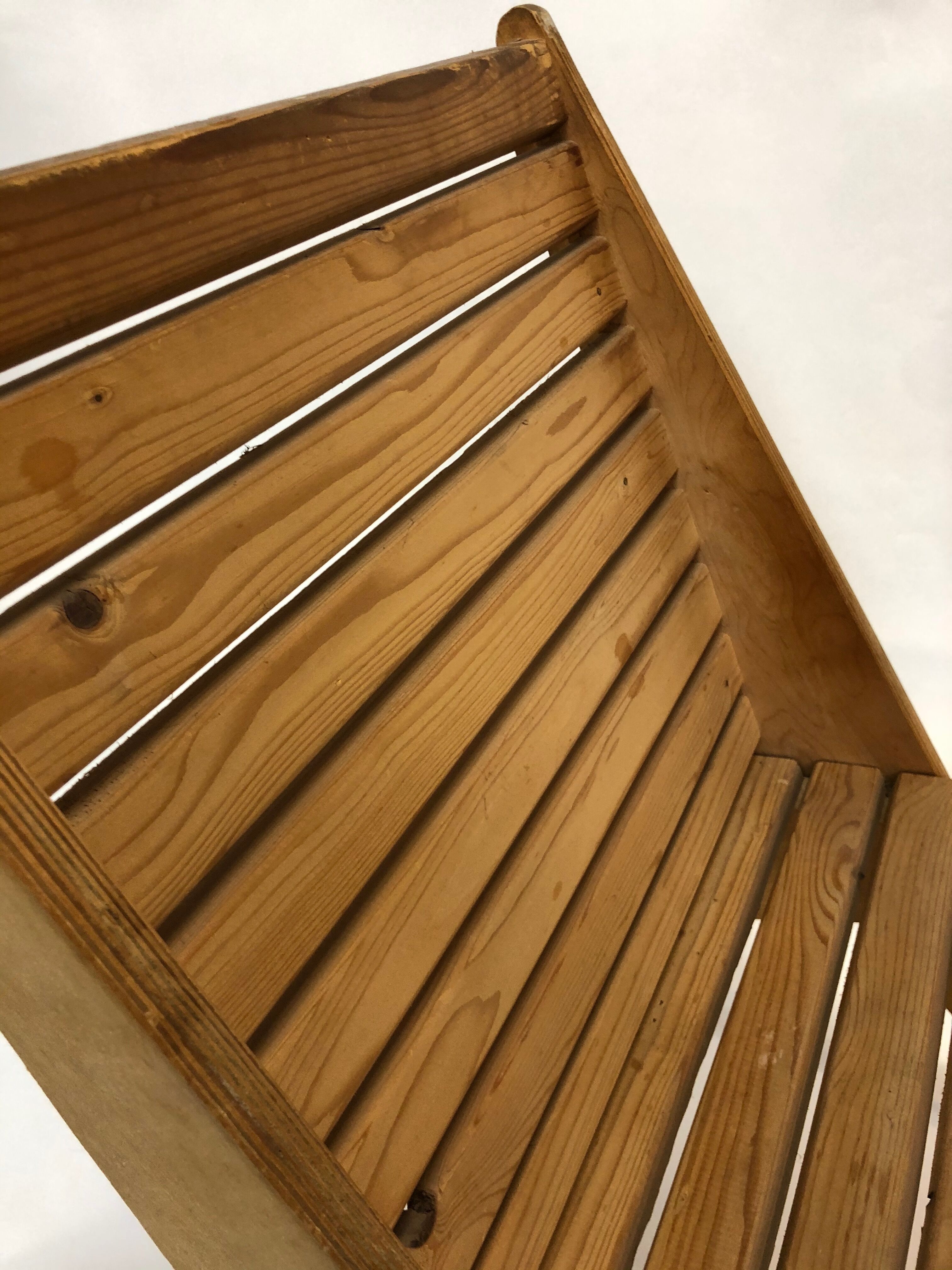 Wooden garden chair folding from the 70s in the Netherlands