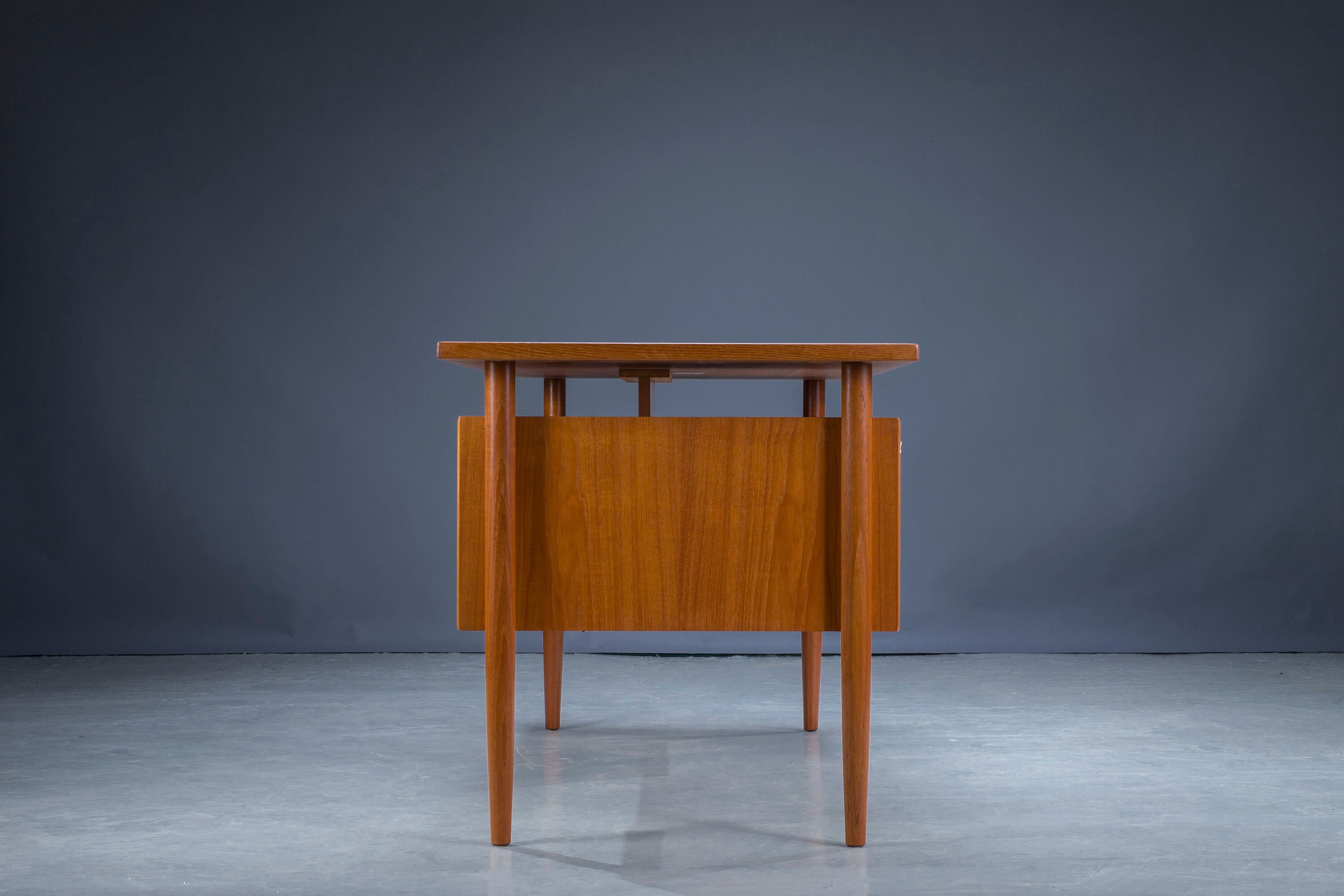 Mid-century Danish teak desk by HP Hansen, 1960s