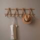Porte-manteau vintage en rotin osier bambou décoration bohème scandinave vestiaire
