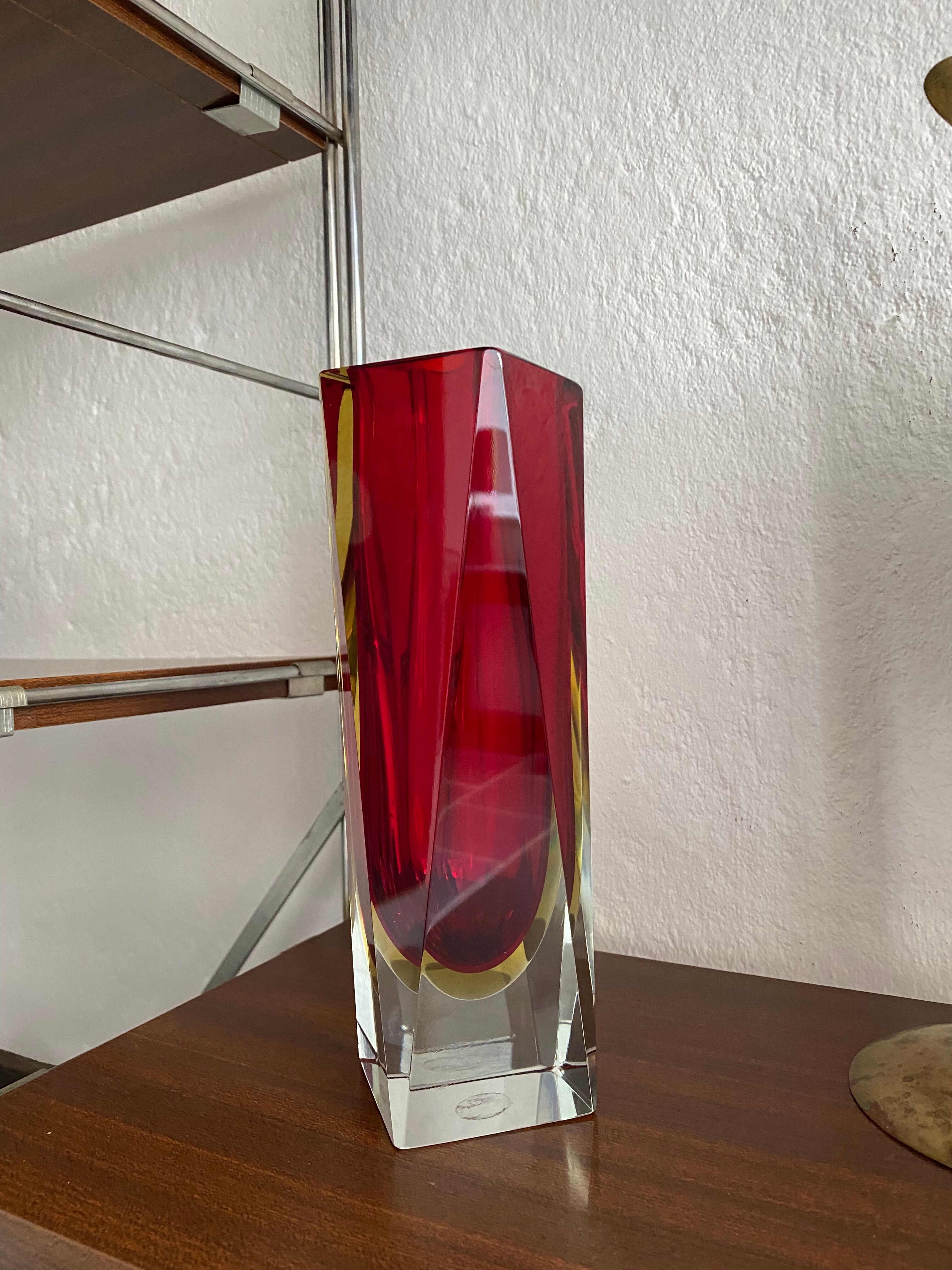 Vintage Murano glass vase 60s