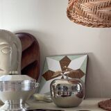 Silver metal apple box